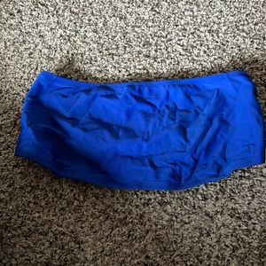 Royal blue tube, top swimsuit, bikini